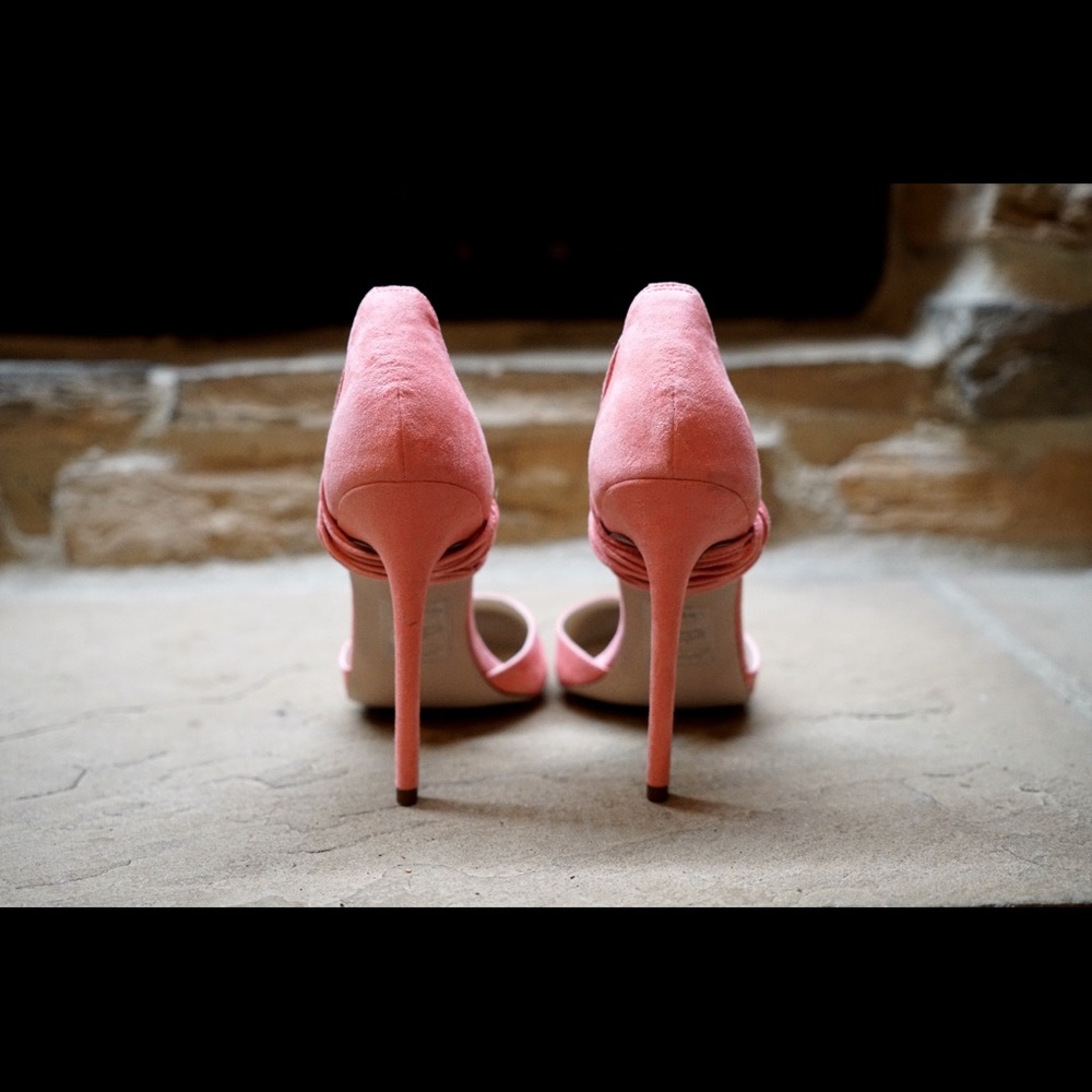 Pink strappy heel